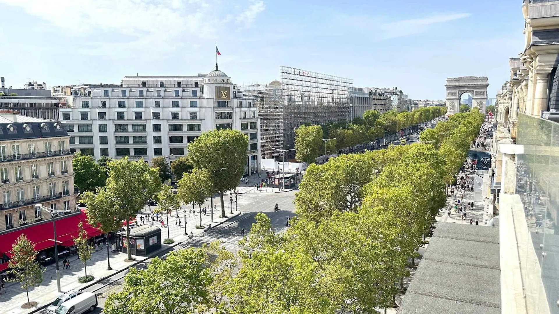 Champs - Elysees View Studio With Balcony - Ac For 3 Paryż